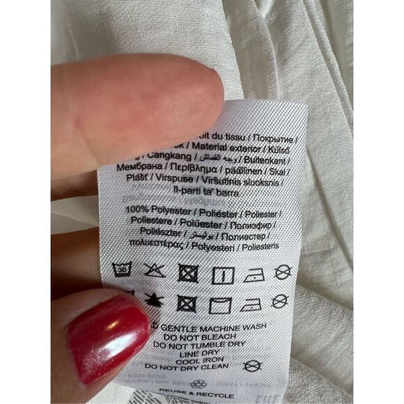 Jacqueline de Yong Cream Blouse Size 34 US Small - Picture 3 of 4